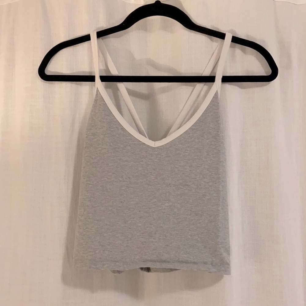 F21 Gray and White Tank